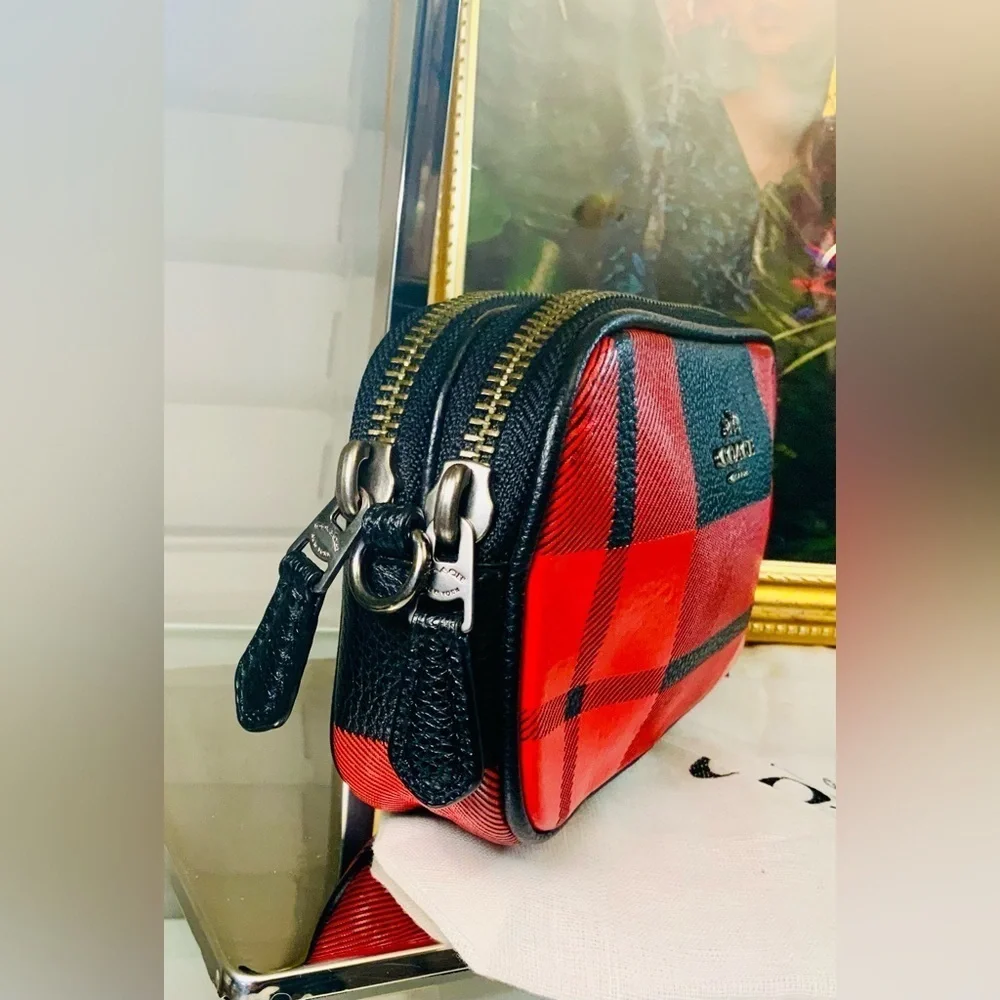 Coach Jamie Camera Bag w/Tartan Paid & Coach Dust Bag